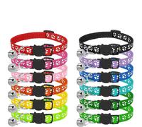 Collari per gatti con testo personalizzato e fibbia di sicurezza, collare per animali domestici regolabile che si illumina al buio, compatib