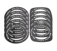 Collari per scaldacera, anelli protettivi universali per cera Carta per la pulizia della macchina per scaldacera (50 pezzi rotondi + 50 pezzi quadrati)