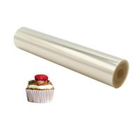 Collari per torte, 20 cm x 10 m, rotolo di acetato trasparente trasparente, fogli per mousse, fogli per torte in acetato, per mousse al cioccolato, decorazione per giradischi