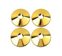 Collari per tubi in plastica per radiatore e tubi dell'acqua, diametro interno 15 mm, diametro esterno 55 mm, finitura dorata, include 4 coperture a scatto per confezione