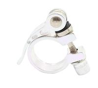 Collarino Reggisella 2 pezzi morsetto reggisella bicicletta tubo sella clip a sgancio rapido 25.4/28.6/31.8 mountain bici da strada in lega di alluminio(31.8 silver)