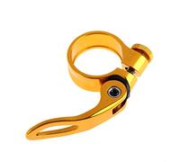 Collarino Reggisella 31.8/34.9 millimetri Ciclismo Reggisella Morsetto Sella Della Bicicletta Tubo A Sgancio Rapido Scatto Fisso MTB Parti Bici Accessori(B 31.8mm Gold)