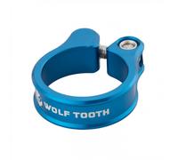 Collarino Reggisella 38.6 mm Blu in Alluminio con Vite per Bici MTB Corsa