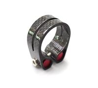 Collarino Reggisella Completamente carbone Mtb. Morsetto del reggisella adatto for 27.2/30,8 31.6mm Post Quick Release Carbon Mountain Road Bicycle Sedile(30.8 Open Glossy)