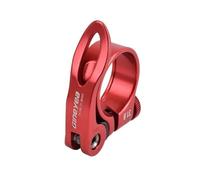 Collarino Reggisella Morsetto reggisella for bici da strada QR a sgancio rapido Lega MTB Reggisella bicicletta montagna Sella Clip tubo 28.6/30.2/31.8/34.9mm(31.8mm Red)