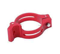 Collarino Reggisella MTB Bicicletta Interruttore Morsetto Convertitore Dritto Serratura Post 34.9/31.8mm Bike Deragliatore Anteriore Clip Ring(31.8mmRed)