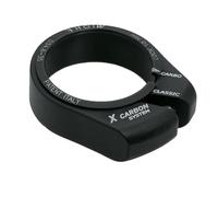 Collarino Sella Miche 34.8mm in Alluminio per Reggisella in Carbonio - Nero, con Bussola Orientabile