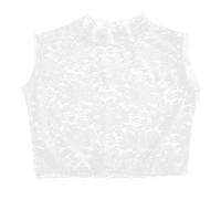 Collars for Women Hollow Out Flower Embroidery Neck Shirt Lace Turtleneck Collar Womens Dicky Detachable Collar Ceramic Nero, a, XXL