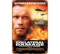 Collateral Damage 2002 Targa in metallo retrò decorazione da parete 30,5 x 20,3 cm poster film look vintage