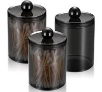 Collazoey 3 supporti per cotton fioc, Porta Dischetti Struccanti, Contenitore Cotton Fioc, per Conservare Tamponi di Cotone Batuffoli di Cotone filo interdentale