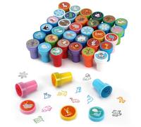 Collazoey 36 Pezzi Timbri bambinii, Set timbri Animali Multicolori, timbri autoinchiostranti per Bambini, Regali per Feste Compleanno per Bambini, riempitivo per Sacchetti Regalo, premi in Classe