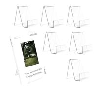 Collazoey 7 Pezzi Espositore Libri, Supporto per Libri Acrilico Trasparente, Leggio per Libri, Tavolo Porta Libri per Foto Ufficio Scuola Biblioteca - 10,5 x 9 x 7,5CM