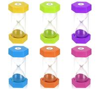 Collazoey Set Clessidre Colorate 6 Tempi 1-30min per Bambini Scuola Ufficio | Clessidre colorate con 6 tempi diversi; ideali per bambini, lavaggio denti, asilo, scuola, ufficio, decorazioni e bomboniere.