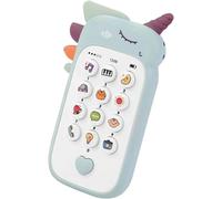 Collazoey Telefono per bambini, giocattolo per bambini a partire da 1 anno, divertimento di apprendimento intelligente con canzoni, parole rumori, frasi e luci lampeggianti (blu)