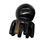 COLLBATH 1 Pettine Per in Corno Naturale Strumento Per Massaggio Del Cuoio Capelluto Portatile Pettine Per Shampoo Statico Nero Per Alleviare Il Massaggio Dei Punti Di Agopuntura