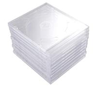 COLLBATH 10 pezzi Custodie CD Trasparenti in Plastica Rigida Doppia Capacità Porta Dvd Portatile per Video Matrimonio Diario e Mix Tape Astuccio Compatto per Casa e Viaggio