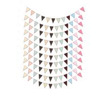 COLLBATH 10 Pezzi Decorazione stenta stamina triangolare bandiere gagliardetto multicolore arredamento bandierine colorate Bandiere Decorazioni per feste sospese