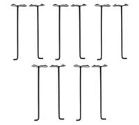 COLLBATH 10 Pezzi Ganci per Pannelli Forati Neri in Ferro, Viti | Design a Foro Quadrato, Finitura Nera Elegante, per Negozi e Laboratori, Ordine Rapido su Rastrelliere