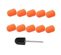 COLLBATH 10 pezzi Kit Leviganti per Nail Art Caps Abrasivi Colorati Arancioni per Lucidare Modellare e Levigare Unghie in Acriliche Compatibili con Trapani Elettrici Manicure