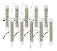 COLLBATH 10 Pezzi Luce Laterale a LED 9led Bianco per Rimorchio e Camion, Plastico Resistente, Facile da Usare e Affidabile, per Veicoli Pesanti e Trailer
