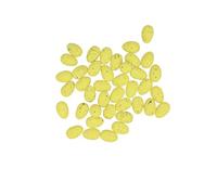 COLLBATH 100 Pezzi Uova Finte Piccione Viaggiatore 3X2 CM Decorazioni Creative Fai da Te Colore Giallo Chiaro Superficie Liscia e Design Realistico