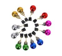 COLLBATH 12 Pezzi Clip Natalizie con Palline Colorate per Decorazione Mini Clip Facili Applicare Accessori Feste Natale e Cosplay Natale Colore Casuale