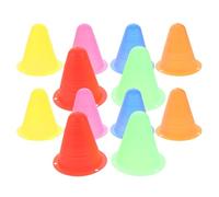 COLLBATH 12 Pezzi Coni da Allenamento Calcio Mini in Plastica PE Arancioni | Uso Multiplo per Percorsi a Ostacoli e Sport, Alta Visibilità, Facili da Montare, per Giovani Atleti