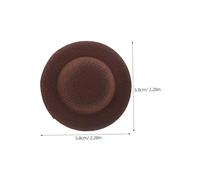 COLLBATH 12 pezzi Mini Cowboy Cowgirl Hat Hair Clips Lightweight Plastic Small Top Hat Barrettes For Doll Accessories And Western Party Dress Up Beige Colors