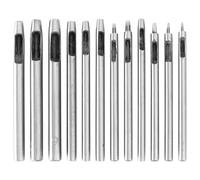 COLLBATH 12 pezzi Pz Punzone Cuoio in Trattato Foratore Cinture Professionale con Lame Affilate per Borse Cinture e Cinturini Punch Accessori per Pelle e Preciso