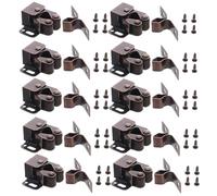 COLLBATH 12 Set Chiavistelli Doppio Rullo per Armadietti Serratura Molla con Scatto per Porte di Cucina Armadio e Ripostiglio Meccanismo di Chiusura Silenzioso e Compatto per Mobili