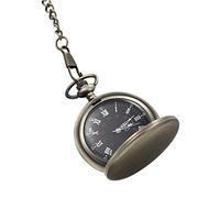 COLLBATH 1pezzi Orologio Da Tasca Retro Con Due Facce Lega Orologio Da Tasca Classico Delicato Color Bronzo Quarzo Vintage Elegante Per Amici e Famiglia