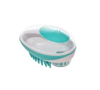 COLLBATH 1pezzi Spazzola Massaggiante Per Animali Spazzola Per Bagno Pet Accessorio Per Cura Di Cani e Gatti Verde Facile Da Usare Con Funzione Di Creazione Di Bolle