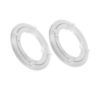 COLLBATH 2 Pezzi Base Girevole in Alluminio Vassoio Rotante Antiscivolo per da Pranzo Supporto Silenzioso con per Esposizione Torte e Servizio Cibo
