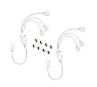 COLLBATH 2 pezzi Connettore Splitter LED Pin per Strisce RGB Kit Fili Maschio Raccordo Divisore per Collegamento Facile e Resistente alle Temperature Elevate
