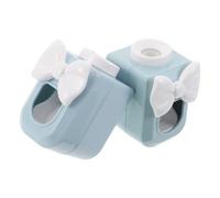 COLLBATH 2 Pezzi Dispenser Dentifricio Automatico Parete per Portadentifricio Cartone Animato con Spremi Tubetto Organizer Bagno e Divertente