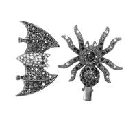 COLLBATH 2 Pezzi Fermagli Halloween con Clip Gothic Pipistrello e Accessori Kawaii per Decorazioni Punk per Feste e Costume Party