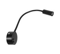 COLLBATH 2 pezzi Lampada da Parete LED Flessibile con Collo Applique Nero in Alluminio per Camera da Letto e Soggiorno Design Industriale Vintage senza Cavo