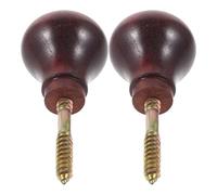 COLLBATH 2 Pezzi Manopole per Bastone da Passeggio in Legno Ergonomiche Impugnature Sostitutive Antiscivolo con Pomello Lucido Supporto Confortevole per Anziani Accessori Resistente e