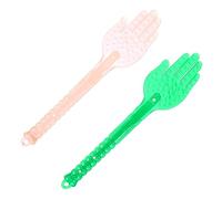 COLLBATH 2 Pezzi Muscolare con Lungo Strumento per Pressoterapia e Del Corpo Tapping per Spalle e Schiena Silicone Durevole Uso e Ufficio Colori Rosa e Verde