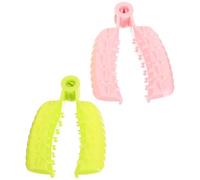 COLLBATH 2 pezzi Proteggi Dita da Taglio Riutilizzabili in Plastica Protezione Sicura per Cucina Verde e Rosa per Affettare e Tritare senza Rischi