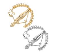 COLLBATH 2 Pezzi spilla del giudice spilla della legge Spille con scaglie di bilancia ciondolo con scala della giustizia accessori per abiti da uomo