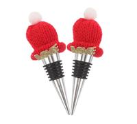 COLLBATH 2 Pezzi Tappi per Bottiglia di Vino con Cappello di Salvavino Riutilizzabile per Feste Natalizie Ermetico per Bottiglie Accessorio Portatile per Party e Matrimoni