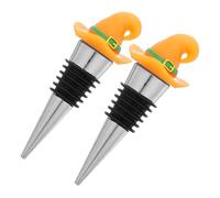 COLLBATH 2 Pezzi Tappi per Bottiglie Forma Cappello da Strega Tappi Riutilizzabili Ermetici per Vino e Bevande Conservazione Antisgocciolamento Decorazioni per Feste Halloween