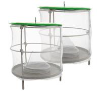 COLLBATH 2 pezzi Trappola Mosche Appesa con Rete in Tessuto Resistente e Copertura Antipioggia Design e Portatile per Cattura Insetti Outdoor