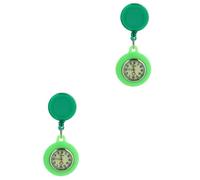 COLLBATH 2 Pz orologio da tasca Accessori orologio da polso NOI orologio digitale assistenza infermieristica donne per watch guardare orologio medico luminoso orologio a clip quarzo Green
