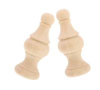 COLLBATH 2 Terminali Per Pali Del Letto: Terminali Per Aste Per Tende in Legno Grezzo, Terminali Per Aste Per Bandiere, Accessori Fai Da Te Per Mobili in Legno Grezzo