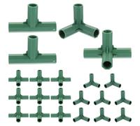 COLLBATH 20 Pezzi Connettori per Telai da Giardinaggio in Plastica Resistente per Serra e Orto Connessioni Angolari Tre Vie per Strutture di Supporto Piante Facili da Installare e Duraturi