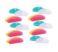 COLLBATH 20pezzi Spremi-tubetti in Plastica da Dispenser Manuale per Dentifricio Crema e Cosmetici Clip per Appendere Tubetti Morbidi Soluzione Anti-spreco per Bagno e Viaggio