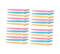 COLLBATH 24pezzi Rasoio Miscela Colori in Acciaio Inossidabile Rasoio Manuale Per Sopracciglia Cosmetici Per Della Persona Adatto Per Donne e