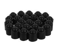 COLLBATH 25 Pezzi Protezione Terminale per Stecca Biliardo in Gomma Nera | Cappuccio Sostituibile, Accessorio per Snooker e Pool, Copertura Antiurto per Mantenere la Punta